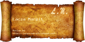 Lacza Margit névjegykártya